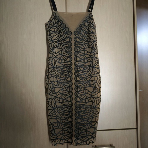 Lynne mini dress beige with black patterns like new