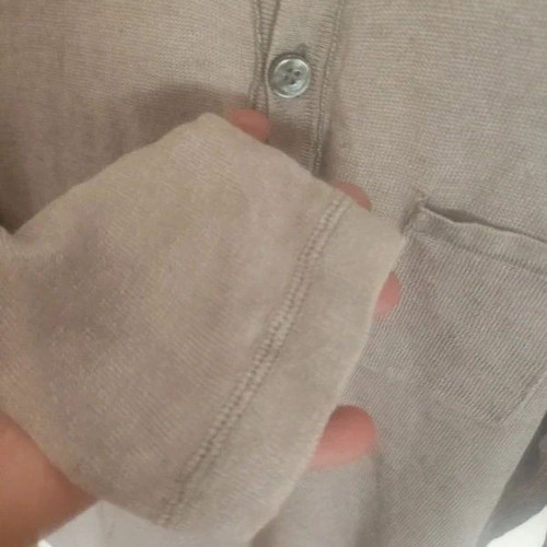 Marc O'Polo men's long-sleeve shirt 100% linen size S like new, light gray