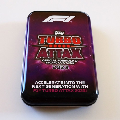 Topps F1 Turbo Attax 2023 metal case with 40 cards and 2 Limited like new