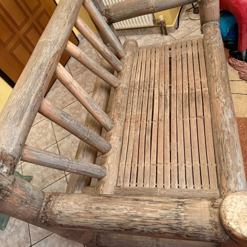 Rustic Wooden Outdoor Sofa used