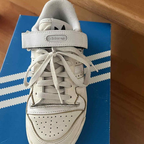 Adidas Forum 84 Low γυναικεία αθλητικά παπούτσια μεταχειρισμένα, λευκά με ιβουάρ, νούμερο 36 και 2/3