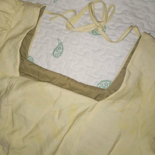 Midi romantic dress lemon used, large, Zara