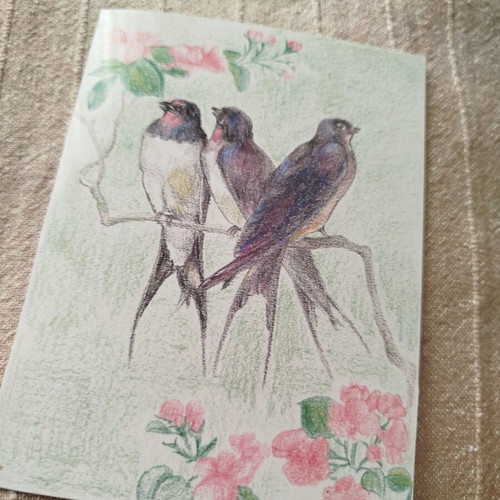 Glossy Art Print 10×12cm handmade with colored pencil drawing