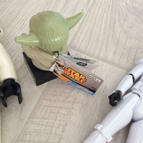Star Wars LEGO Stormtrooper alarm clock and figures used set