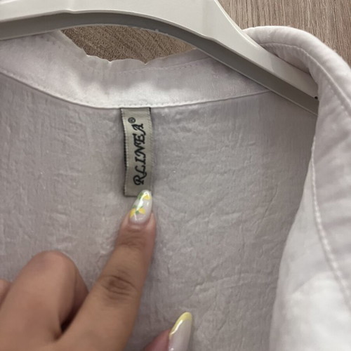 White airy dress with buttons and waist tie like new