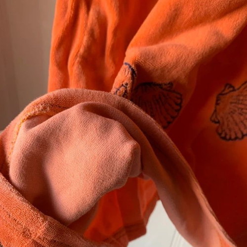 Orange terry beach dress Palm size Small like new