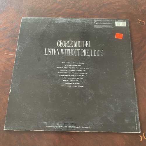 George Michael Listen Without Prejudice Vol. 1 vinyl used, original Greek pressing 1990