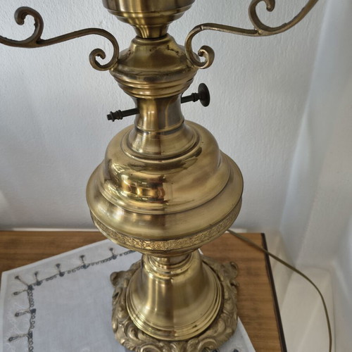 Brass vintage 70's table lamp like new