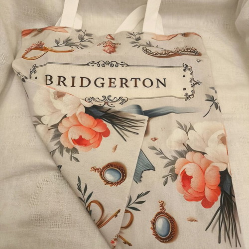 Bridgerton Canvas Shoulder Bag new, beige and pink