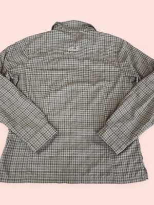 Jack Wolfskin Γυναικείο Υπαίθριο Πουκάμισο με Κουμπιά Πράσινα Καρό Μακρύ Μανίκι Μέγεθος Μ