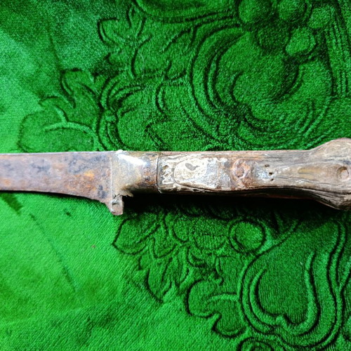 Handmade knife, possibly agricultural or shepherd's, 23.5cm