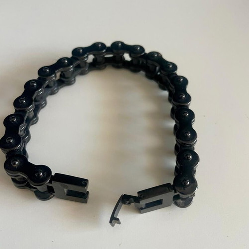 Bracelet Motorcycle Chain Black, New, 23 cm