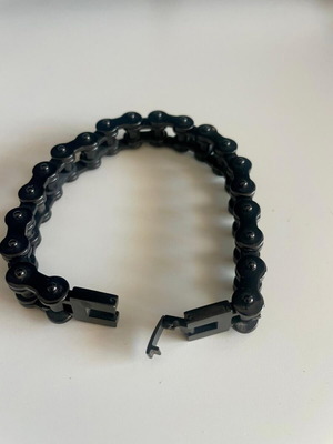 Bracelet Motorcycle Chain Black, New, 23 cm