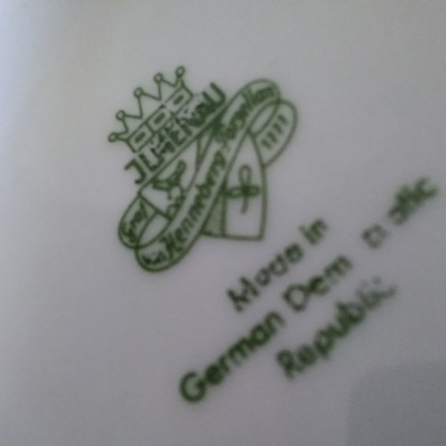 Porcelain teapot used with stamp