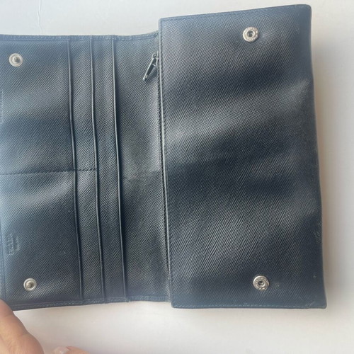 Prada wallet used black, men's model