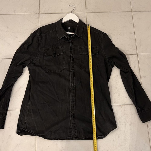 Ανδρικό πουκάμισο G-Star Raw XL μεταχειρισμένο, μαύρο και γκρι