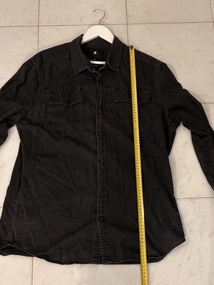 Ανδρικό πουκάμισο G-Star Raw XL μεταχειρισμένο, μαύρο και γκρι