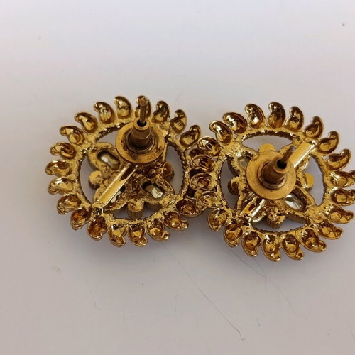 A&D vintage earrings used, gold color, 70s