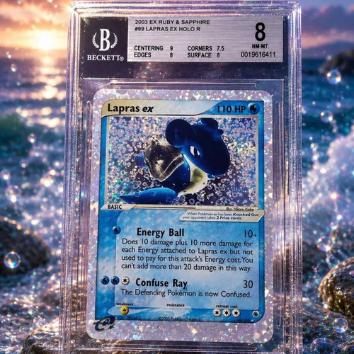 Lapras EX #99 Ruby & Sapphire card new with Beckett grading