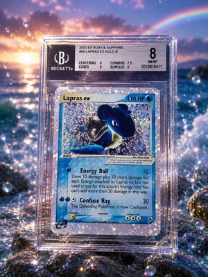 Lapras EX #99 Ruby & Sapphire card new with Beckett grading