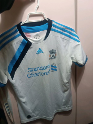 Liverpool FC adidas football jersey new, white with blue details