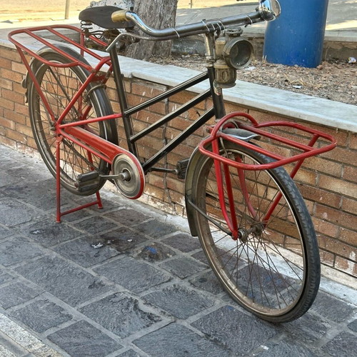 Lamand vintage bicycle used with New Sun oil lamp and cargo racks