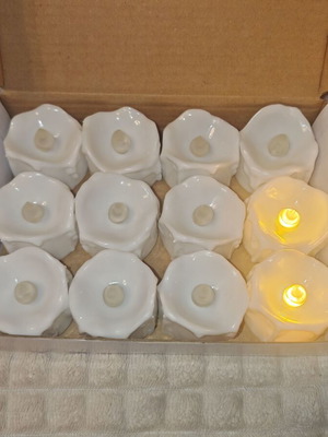 LED Tea Light Candles New Set of 12 with Batteries