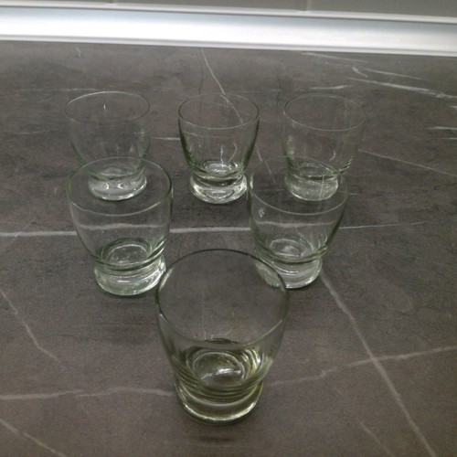 Serving set used, 7 pieces with decanter and shot glasses