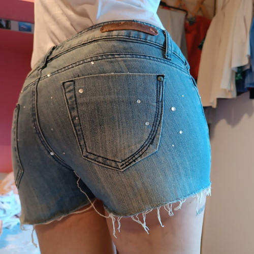 Bershka Denim Shorts like new, low waist, blue, size 38