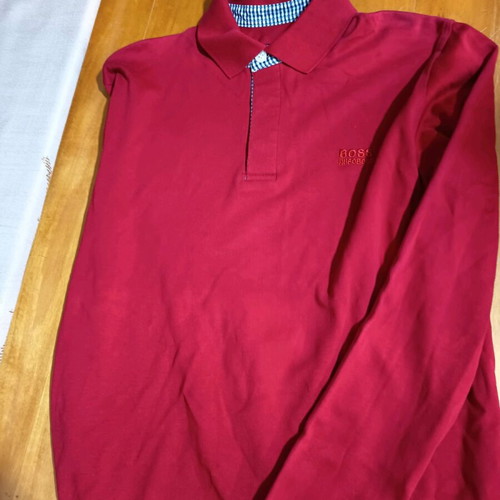 Men's blouse with buttons new, size M, red