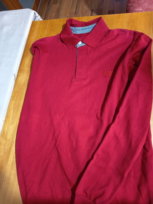 Men's blouse with buttons new, size M, red