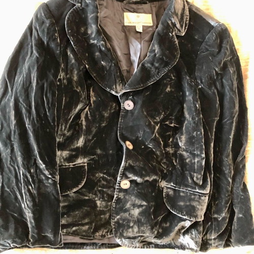 Velvet vintage gothic jacket new, black Fenn Wright Manson
