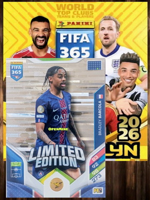 Κάρτα Barcola Limited Fifa 365 2026 Adrenalyn XL Paris Saint Germain καινούργια