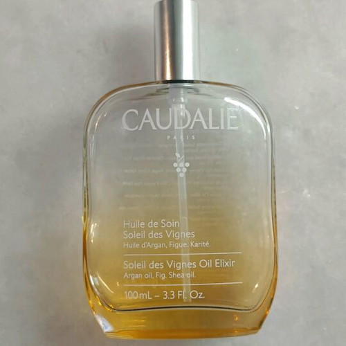 Caudalie bottle used, Soleil des vignes elixir oil 100ml