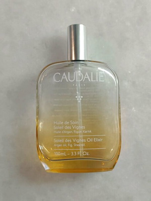 Caudalie bottle used, Soleil des vignes elixir oil 100ml