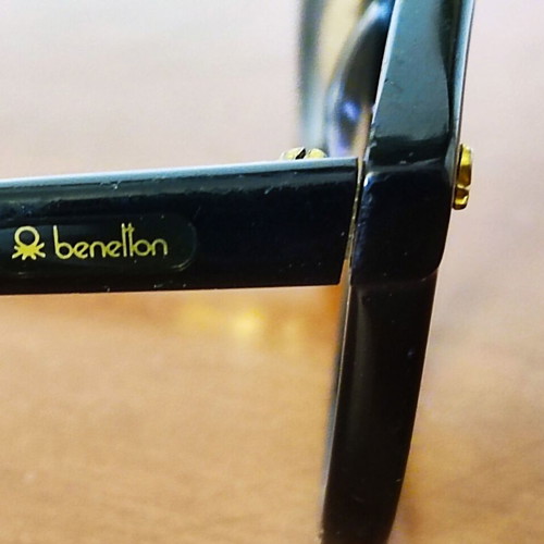 United Colors of Benetton eyeglasses used with hard case, black frame