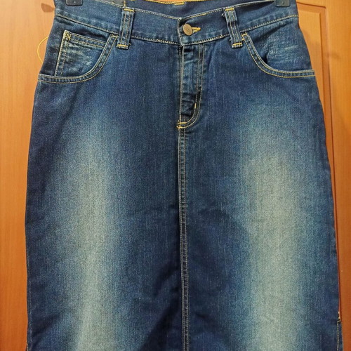 Lee Cooper Women's Side Slit Maxi Denim Skirt new, size S, blue