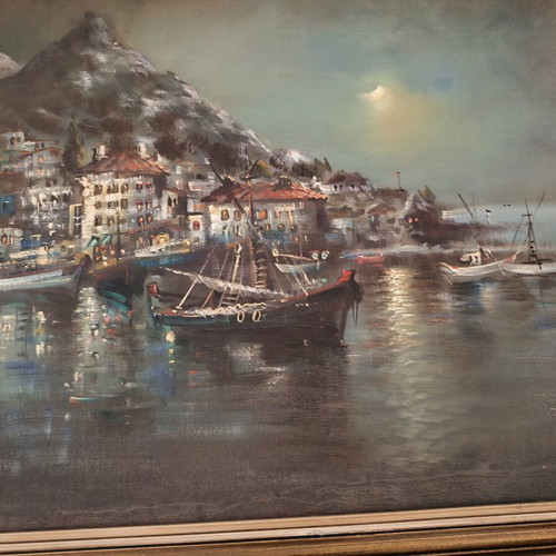Oil painting N. Papadopoulos like new, 130x100 cm framed