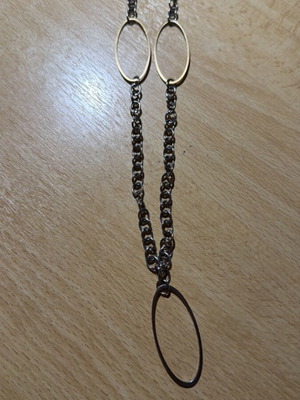 Long necklace like new, gold and silver colors