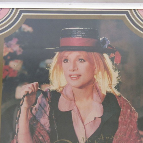 Aliki Vougiouklaki framed vintage poster with inscription used