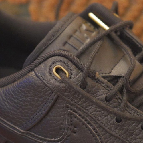 Nike Air Force 1 Luxe size 48.5 like new black leather casual shoes