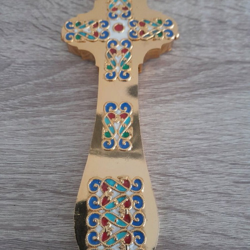 Metal blessing cross new 30x20 cm
