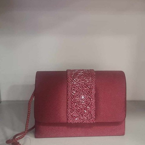 Bordeaux evening bag new with beads