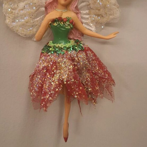 Fairy Christmas hanging ornament new, polyresin, 16 cm