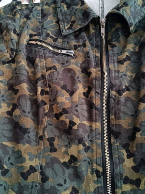 Denim dress with skulls and rabbits camouflage like new