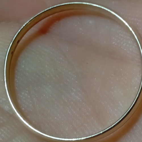 Gold ring K14 used, size 61, 1.44gr