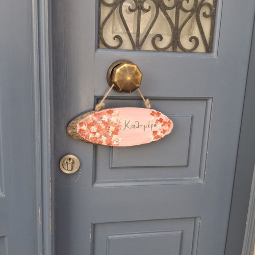 Hanging decorative sign ideal for home or shop entrance