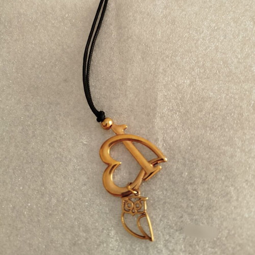 Necklace used with heart and owl pendant