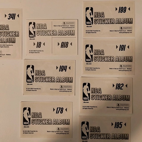 NBA Sticker Album 2010 collectible stickers used