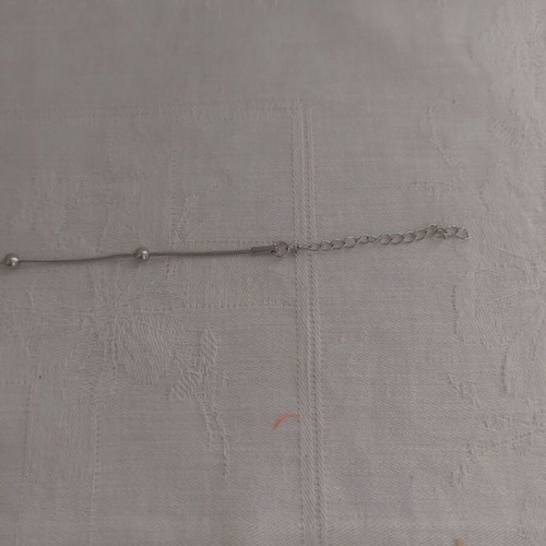 Bracelet from stainless steel like new, length 17+5 cm, silver